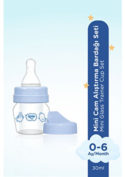 Mini Cam Alıştırma Bardağı 30 ml Sızdırmaz Kapak Ergonomik Tasarım 0-6 Ay Bebekler İçin fiyatları