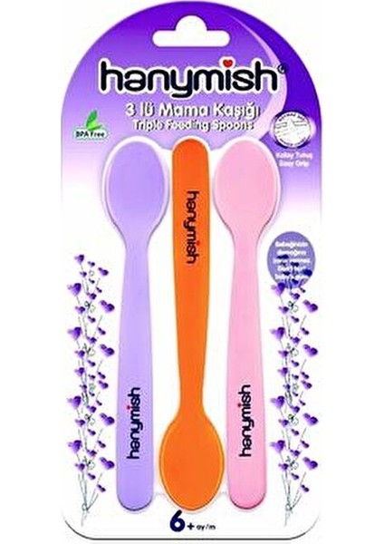 Bebek Beslenme Kaşıkları 3'lü Set Ergonomik Tasarımlı Kolay Temizlenebilir