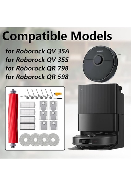 Roborock Qv 35A, Qv 35S, Qr 798, Qr 598 Elektrikli Süpürge Yedek Parçası Için Aksesuar Seti (Yurt Dışından) fiyatları