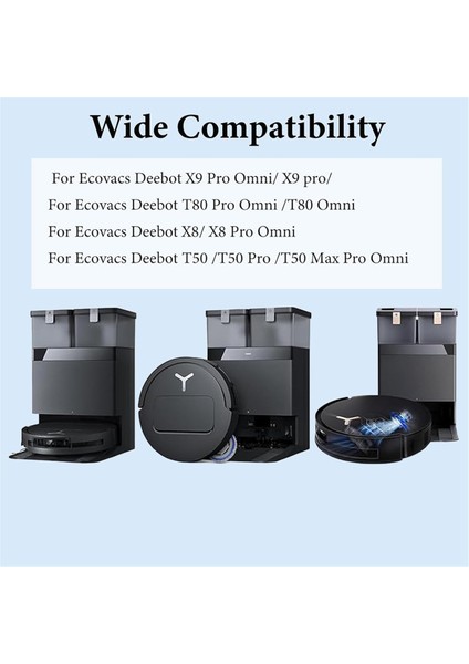 Ecovacs Deebot X9 Pro Omni/ X9 PRO/T80 Pro Omni/x8 Pro OMNI/T50 PRO/T50 Max Pro Omni Elektrikli Süpürge Parçaları Için 12 Adet Toz Torbası (Yurt Dışından) fiyatları