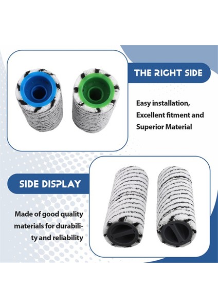 Karcher Fc3 Fc5 Fc7 FC3D Çok Yüzeyli Silindir Seti Mikrofiber Yıkanabilir Silindir Fırça Elektrikli Süpürge Aksesuarları Için 4 Adet (Yurt Dışından) modelleri