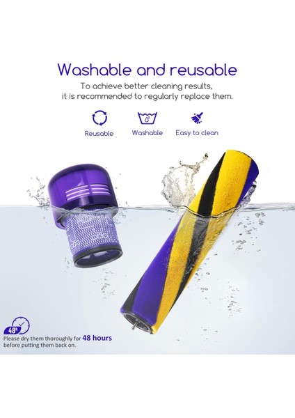 Dyson V12 Detect Slim El Süpürgesi Için Yumuşak Silindir Fırça Çubuğu Yedeği, Parça Numarası 971634-01 (Yurt Dışından) modelleri