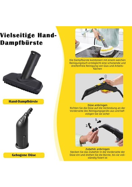 Karcher Buharlı Temizleyiciler Sc1, Sc2, Sc3, Sc4, Sc5 Için 10 Adet Yedek Parça - Nozullar, Fırçalar ve Bezler Dahil (Yurt Dışından) modelleri