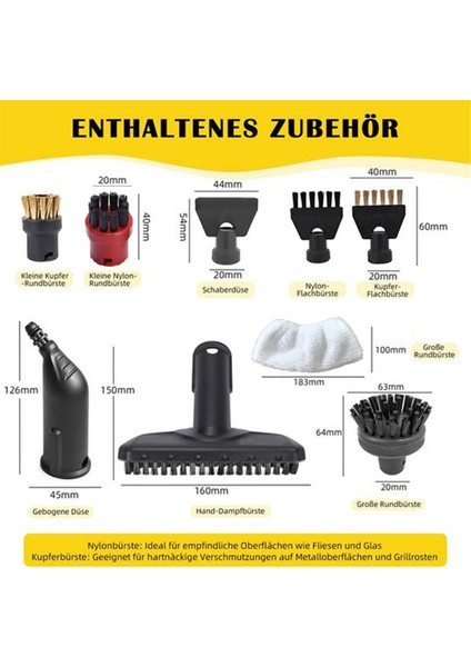 Karcher Buharlı Temizleyiciler Sc1, Sc2, Sc3, Sc4, Sc5 Için 10 Adet Yedek Parça - Nozullar, Fırçalar ve Bezler Dahil (Yurt Dışından) indirimleri