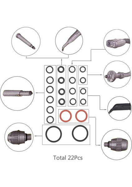 Karcher Sc2, Sc3, Sc4, Sc5, CTK10, CTK20 Buharlı Temizleyici Parçaları Için Conta Halkası 2.884-312.0 O-Ring Conta Halkası Aksesuarları (Yurt Dışından) fırsatları
