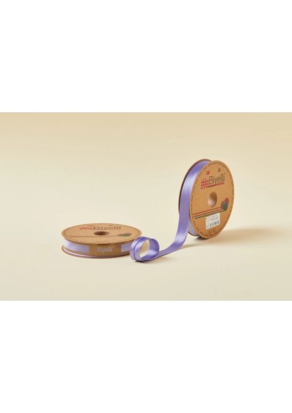 Biye Saten Katlı 073 Koyu Lila 2 cm 25 Metre Polyester