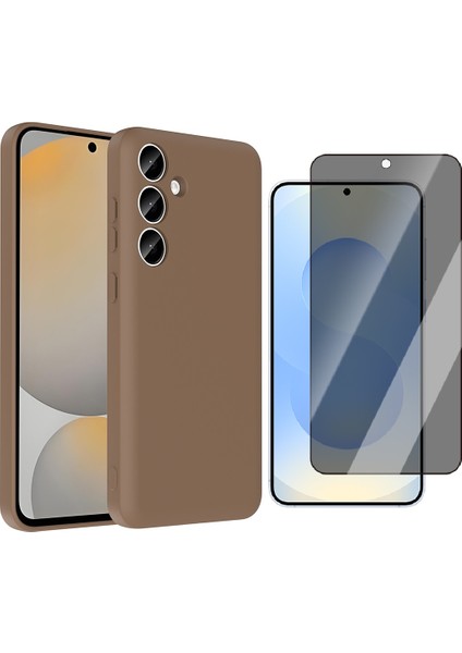 Samsung Galaxy A36 Kılıf Kamera Korumalı Kartlık Hazneli Zore Vitra Kapak + Hayalet Ekran Koruyucu