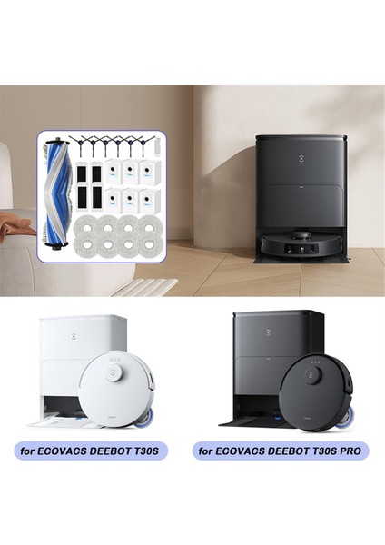 Ecovacs Deebot T30S PRO/T30S Aksesuarları, Ana Fırça, Paspas Bezleri, Toz Torbaları, Yan Fırçalar ve Filtreler ile Yedek Parça (Yurt Dışından) fiyatları