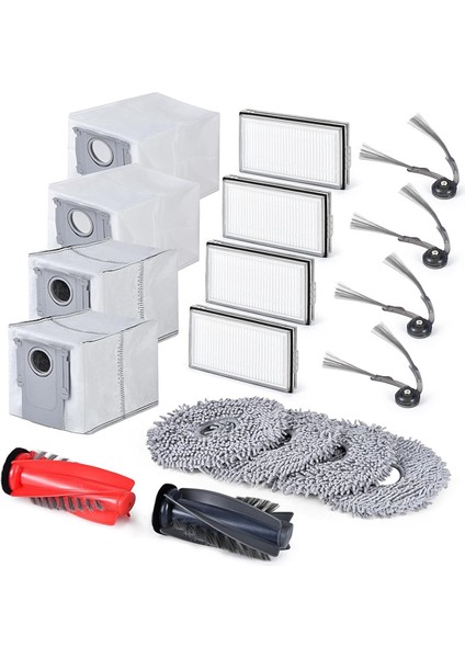 Roborock Saros 10R Ana Yan Fırçalar, Hepa Filtre, Paspas Bezi, Toz Torbası Yedek Parçaları Için Aksesuar Seti (Yurt Dışından)