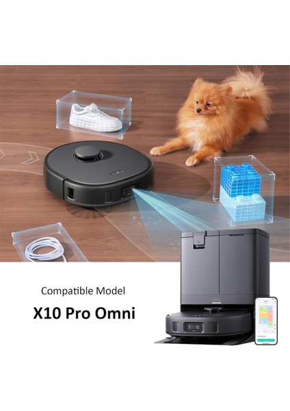 Eufy X10 Pro Omni Aksesuarları Ana Yan Fırça Hepa Filtre Paspas Bezi Toz Torbası Yedek Parçaları (Yurt Dışından) modelleri