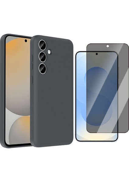 Samsung Galaxy A36 Kılıf Kamera Korumalı Kartlık Hazneli Zore Vitra Kapak + Hayalet Ekran Koruyucu