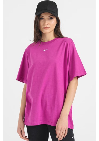 Sportswear Essential Loose Fit Short-Sleeve Bol Kesim Kadın Spor Tişört