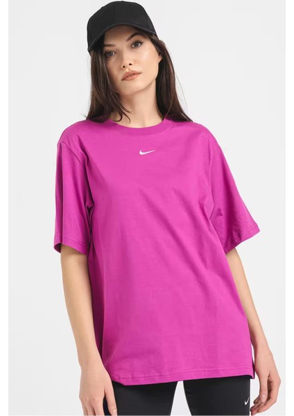 Sportswear Essential Loose Fit Short-Sleeve Bol Kesim Kadın Spor Tişört fiyatları