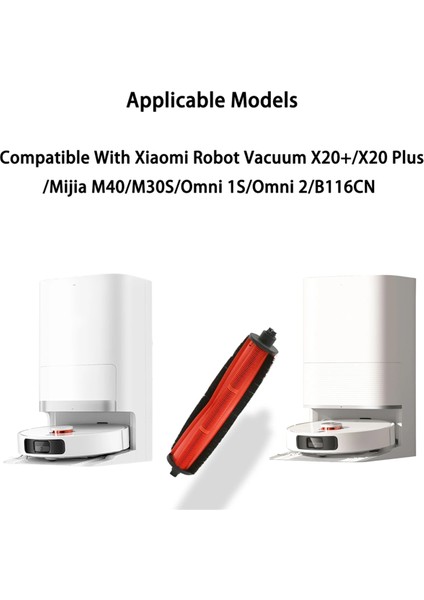 Xıaomı Mijia Anti-Tangle Silindir Kesim Saç Fırçası X20+/X20 PLUS/M40/B116CN/S20+/M30S/OMNI 1s Robot Süpürge Için (Yurt Dışından) modelleri