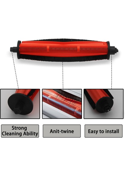 Xıaomı Mijia Anti-Tangle Silindir Kesim Saç Fırçası X20+/X20 PLUS/M40/B116CN/S20+/M30S/OMNI 1s Robot Süpürge Için (Yurt Dışından) fırsatları