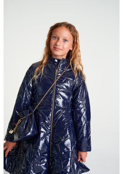 Bg Store Kız Çocuk Lacivert Mont modelleri