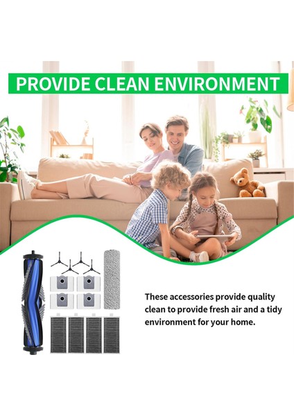 Ecovacs Debot X8 Pro Omni Robot Süpürge Fırçası, Silindir Paspas, Yan Fırçalar, Filtreler, Toz Torbaları Için 14 Parçalı Süpürge Aksesuarları Seti (Yurt Dışından) indirimleri