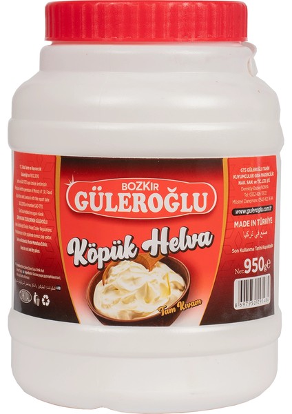 Güleroğlu Köpük Helva Plastik Kutu Net 950 gr