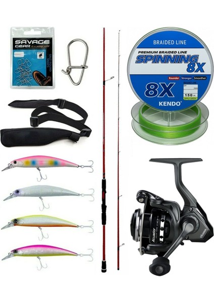 Spin Olta Seti Okuma Red Spin 279 cm 10-40 gr Spin Kamışı&okuma Acuador ACU-2500A Olta Makinesi