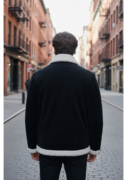 Erkek Klasik Yaka Siyah Kadife Ceket modelleri