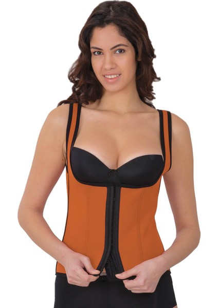 Turuncu Mı 9173 Agraflı Göğsü Açık Atlet Korse
