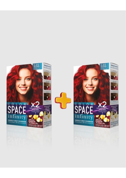 Infinity 2'li Set Saç Boyası 5.65 Çilek Kırmızısı
