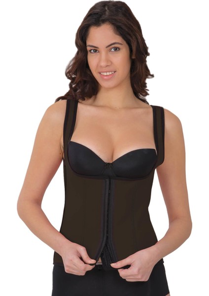 Kahve Mı 9173 Agraflı Göğsü Açık Atlet Korse