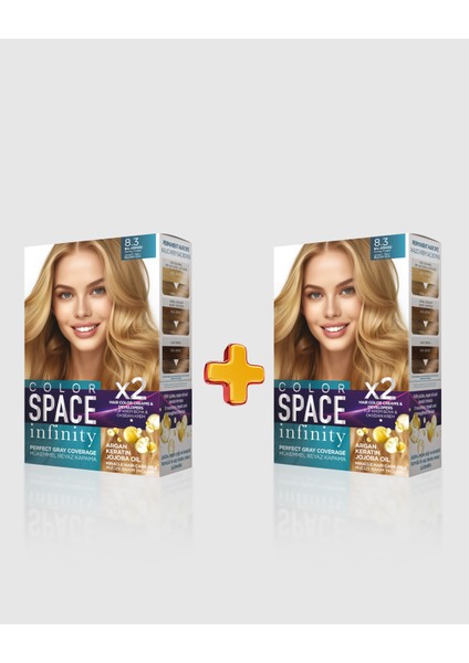 Infinity 2'li Set Saç Boyası 8.3 Bal Köpüğü