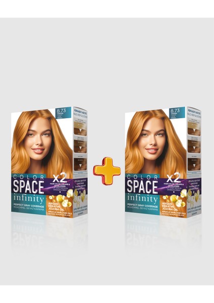 Infinity 2'li Set Saç Boyası 8.73 Karamel