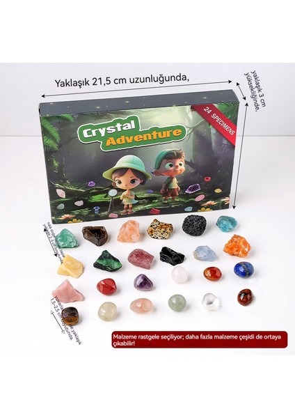 Çocuklar Için 24 Bölmeler Doğal Kristal Kaba Taş Kutu Hediyeler (Yurt Dışından) fiyatları