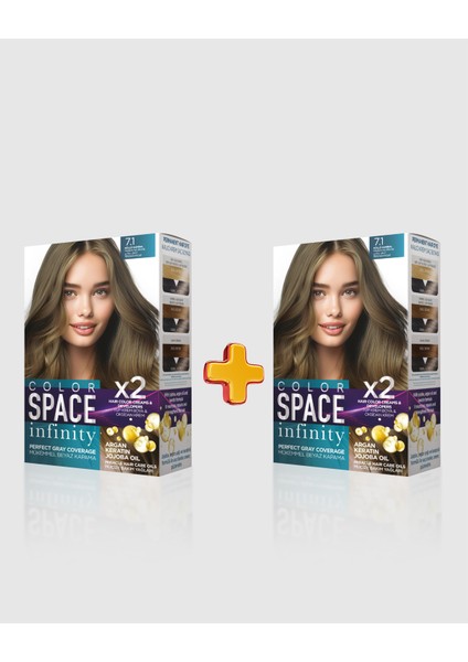 Infinity 2'li Set Saç Boyası 7.1 Küllü Kumral