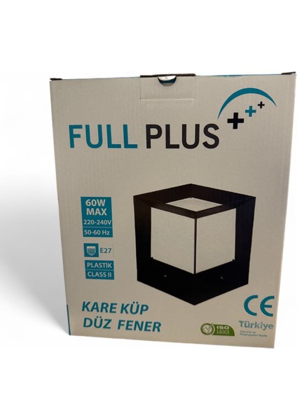 Kare Düz FENER-E27 Duy, 220V, 60 Watt Max, Plastik Gövde Iç ve Dış Mekan Aplik modelleri