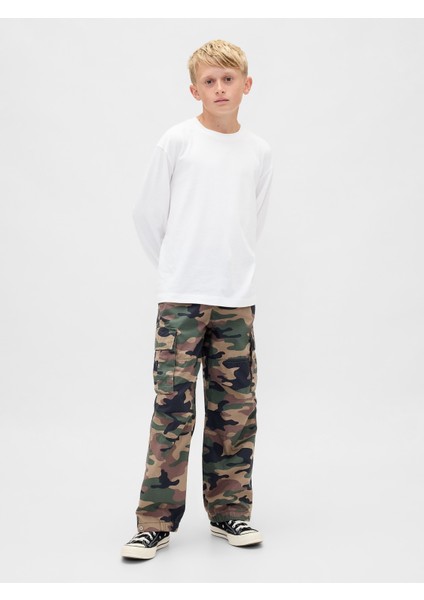 Erkek Çocuk Kamuflaj Easy Cargo Pantolon