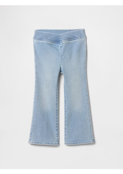 Kız Bebek Açık Mavi Denim Flare Jegging Pantolon