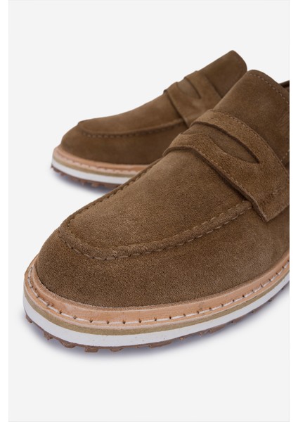 Erkek Hakiki Deri Loafer Ayakkabı 325 13153-143 Erk Ayk Y25 Tobacco Suet modelleri