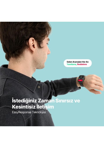 Tempus 47 mm Dikdörtgen Kasa Akıllı Saat Siyah 2S09W indirimleri