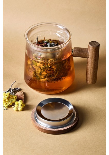 Herby 500ML Cam Süzgeçli Kupa