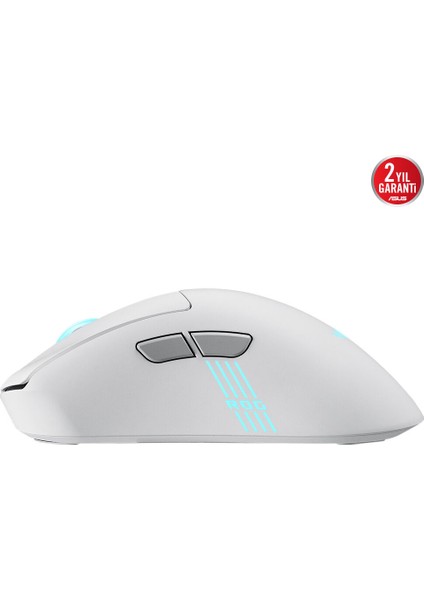 Rog Kerıs Iı Orıgın Kablosuz Oyun Mouse'u, 64G Hafif, Ergonomik, Değiştirilebilir Swıtch Yuvası, 42K Optik Sensör, Rog Mikro Swıtch Iı, Rog Omnı Alıcı, 5 Programlanabilir Tuş Beyaz modelleri