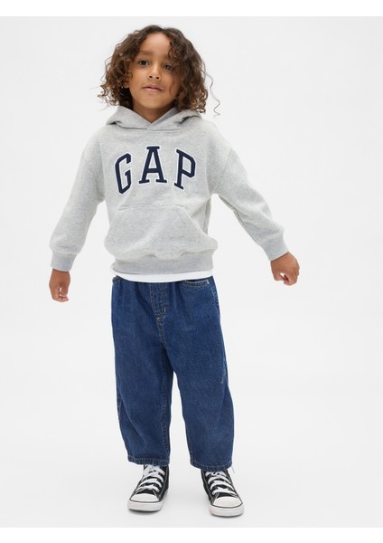 Erkek Bebek Mavi Pull-On Barrel Jean Pantolon