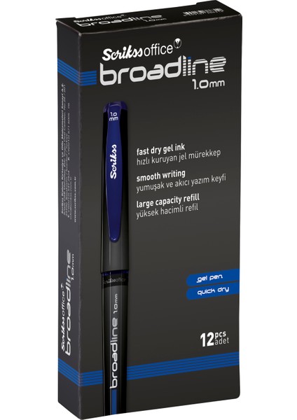 - Wizdesign 1.0 mm İmza Kalemi Mavi 12'lik Kutu + 12 Adet 2'li Yedek Refil