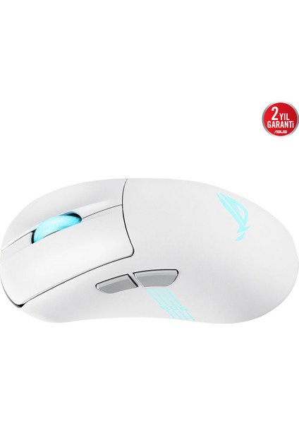 Rog Kerıs Iı Orıgın Kablosuz Oyun Mouse'u, 64G Hafif, Ergonomik, Değiştirilebilir Swıtch Yuvası, 42K Optik Sensör, Rog Mikro Swıtch Iı, Rog Omnı Alıcı, 5 Programlanabilir Tuş Beyaz