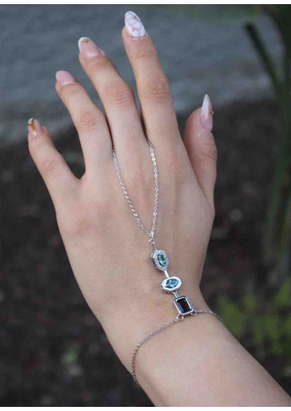 Silver Element Model Taşlı Çelik Şahmeran