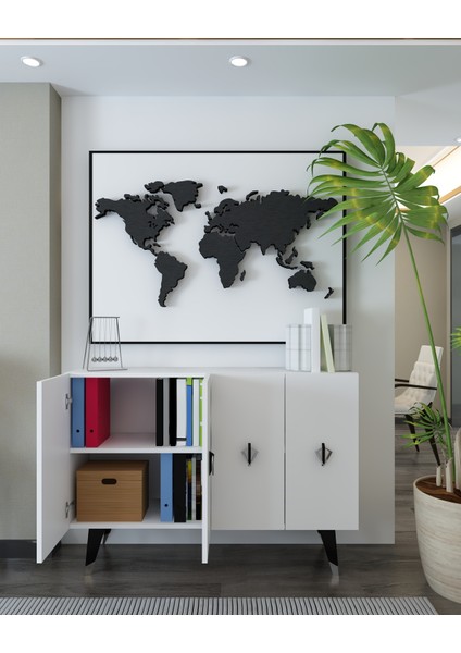 8164KM-32DD Konsol,kahve Köşesi,ayakkabılık,ofis Evrak Dolabı,mutfak Kiler Dolabı,tv Ünitesi-Bg