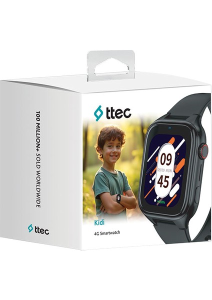 Kidi GPS 4G Sim Kartlı Akıllı Çocuk Saati Siyah 2KSW02