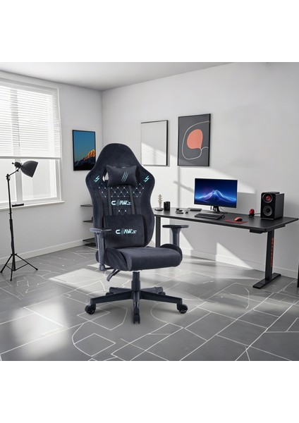 Z12 Özel Dokuma Terletme Yapmaz Kadife Kumaş- Ergosupport Kadife Bel & Baş Yastığı - 3D Kolçak - Çelik & Ahşap Iskeletli Premium Oyuncu Koltuğu indirimleri