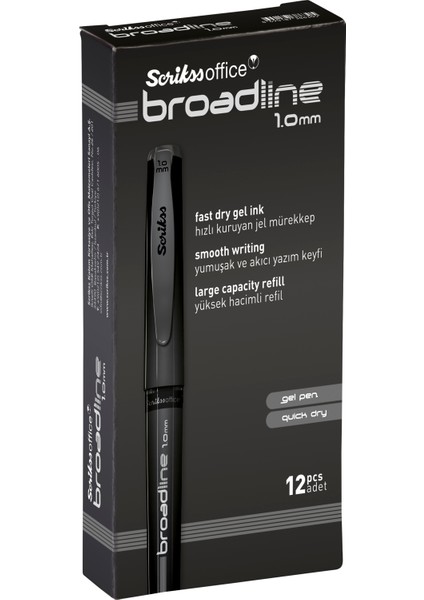 - Wizdesign 1.0 mm İmza Kalemi Siyah 12'lik Kutu + 12 Adet 2'li Yedek Refil