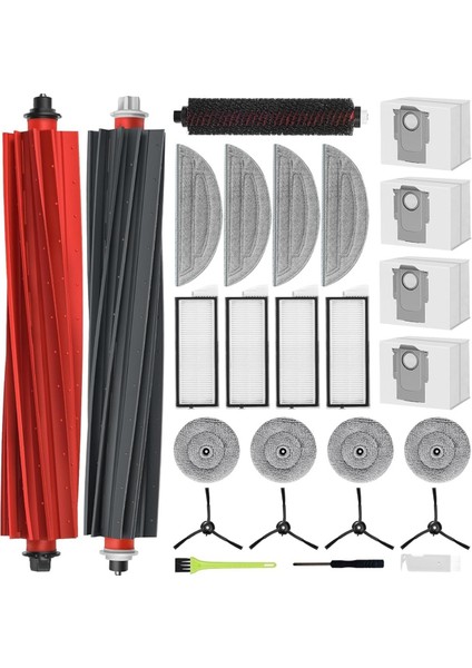 Roborock S8 Maxv Ultra Yedek Parçalar Için Ana Yan Fırça Hepa Filtre Mop Bez Tuz Torbaları Aksesuarlar (Yurt Dışından)