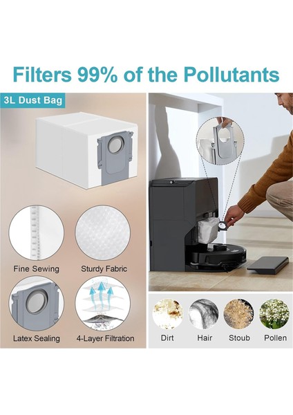 Roborock S8 Maxv Ultra Yedek Parçalar Için Ana Yan Fırça Hepa Filtre Mop Bez Tuz Torbaları Aksesuarlar (Yurt Dışından) indirimleri