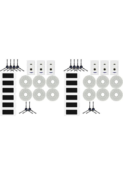 Ecovacs Debot T30 Pro / T30 Pro Omni / T30 Max / Yeed M12 Pro+ Yan Fırça Yığın Filtresi Mop Bez Torbası Parçası (Yurt Dışından)