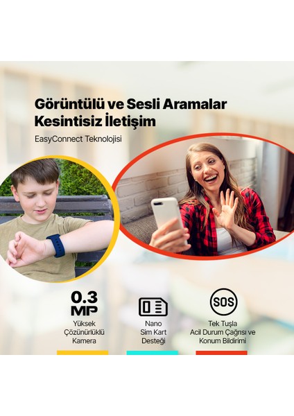 Kidi GPS 4G Sim Kartlı Akıllı Çocuk Saati Lacivert 2KSW02